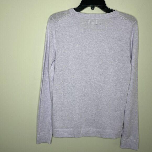 J.CREW Sweater Women Small Teddie Pullover NEW Purple Cotton Lightweight L1561 - Picture 6 of 15